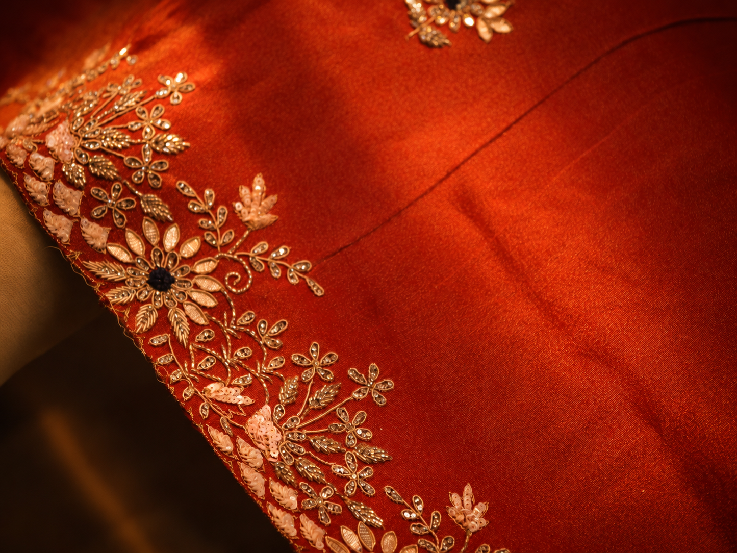 “The Exquisite Rusty Red” Premium Designer Saree