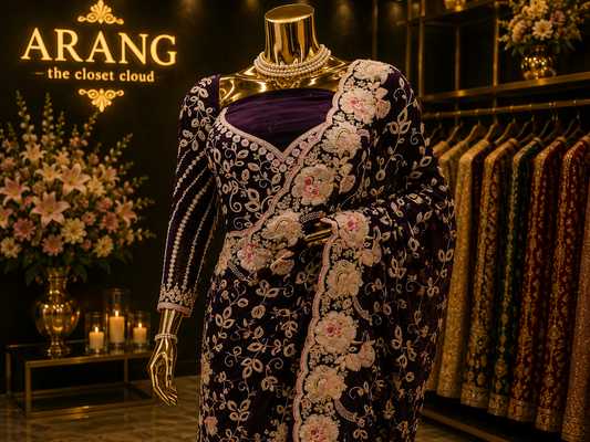 “The Midnight Bloom” Premium Designer Saree