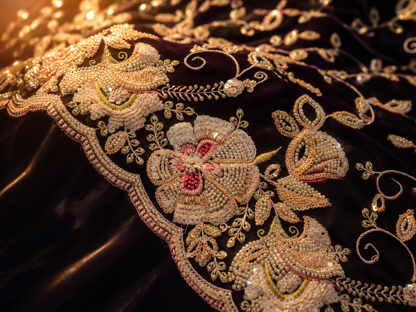 “The Midnight Bloom” Premium Designer Saree