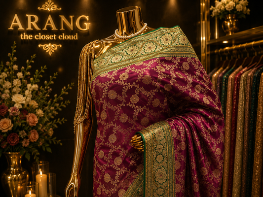 “The Magenta” Premium Banarasi Silk Saree