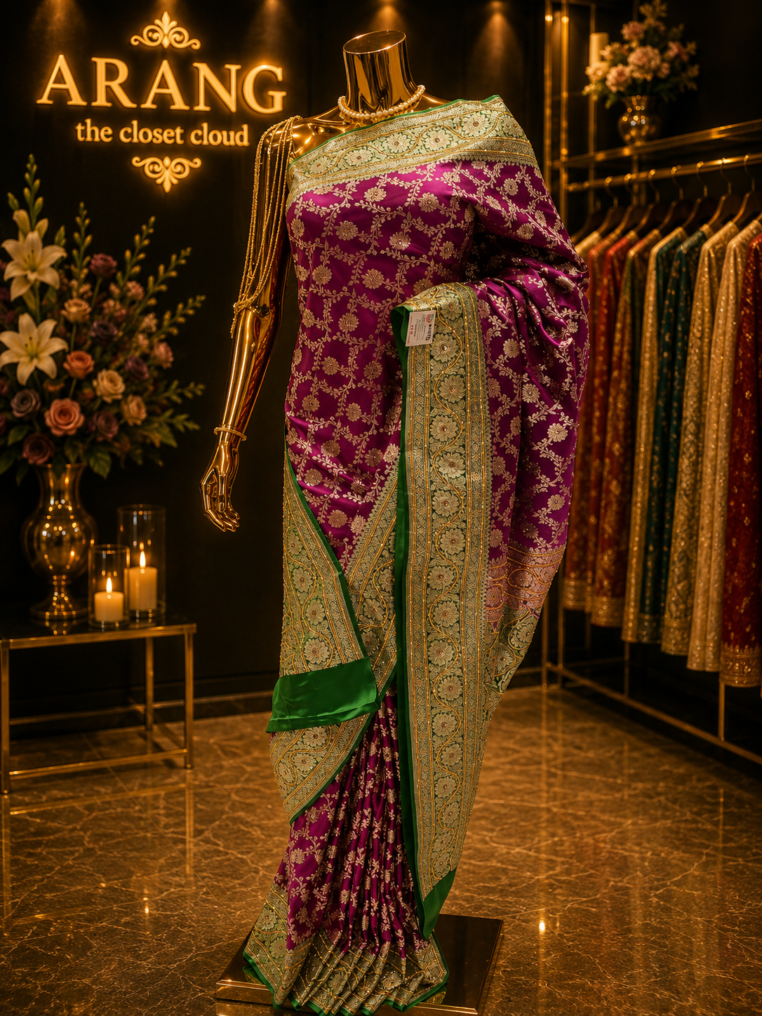 “The Magenta” Premium Banarasi Silk Saree
