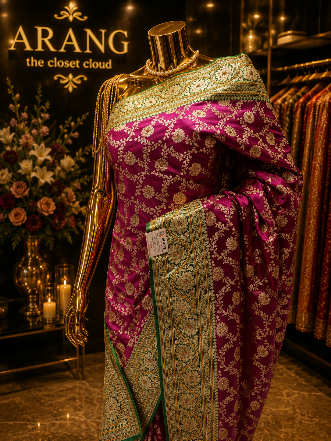 “The Magenta” Premium Banarasi Silk Saree