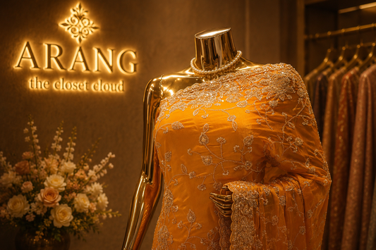 “The Mustard Yellow" Premium Designer Saree