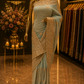 “The Light Steel Blue” Premium Designer Saree