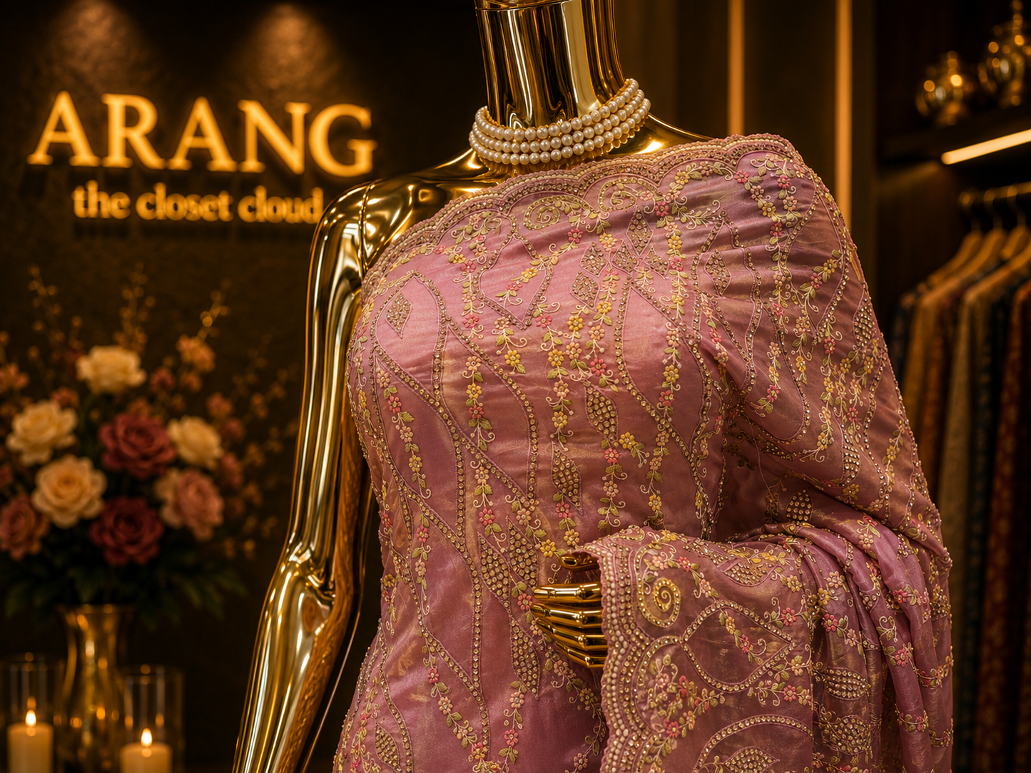 “The Elegant Pastel Mauve” Premium Designer Saree