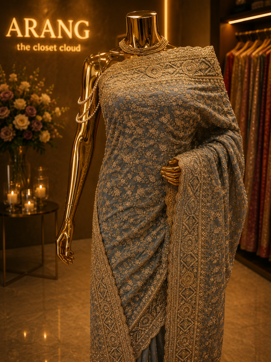“The Blue Angel” Premium Designer Saree