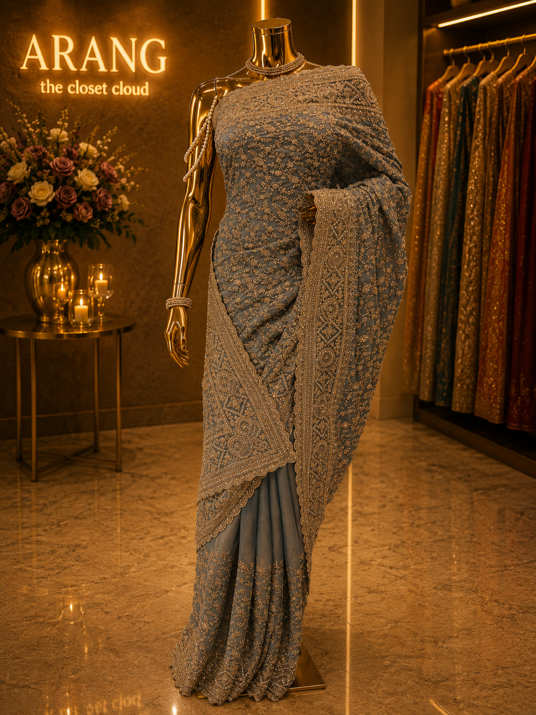 “The Blue Angel” Premium Designer Saree