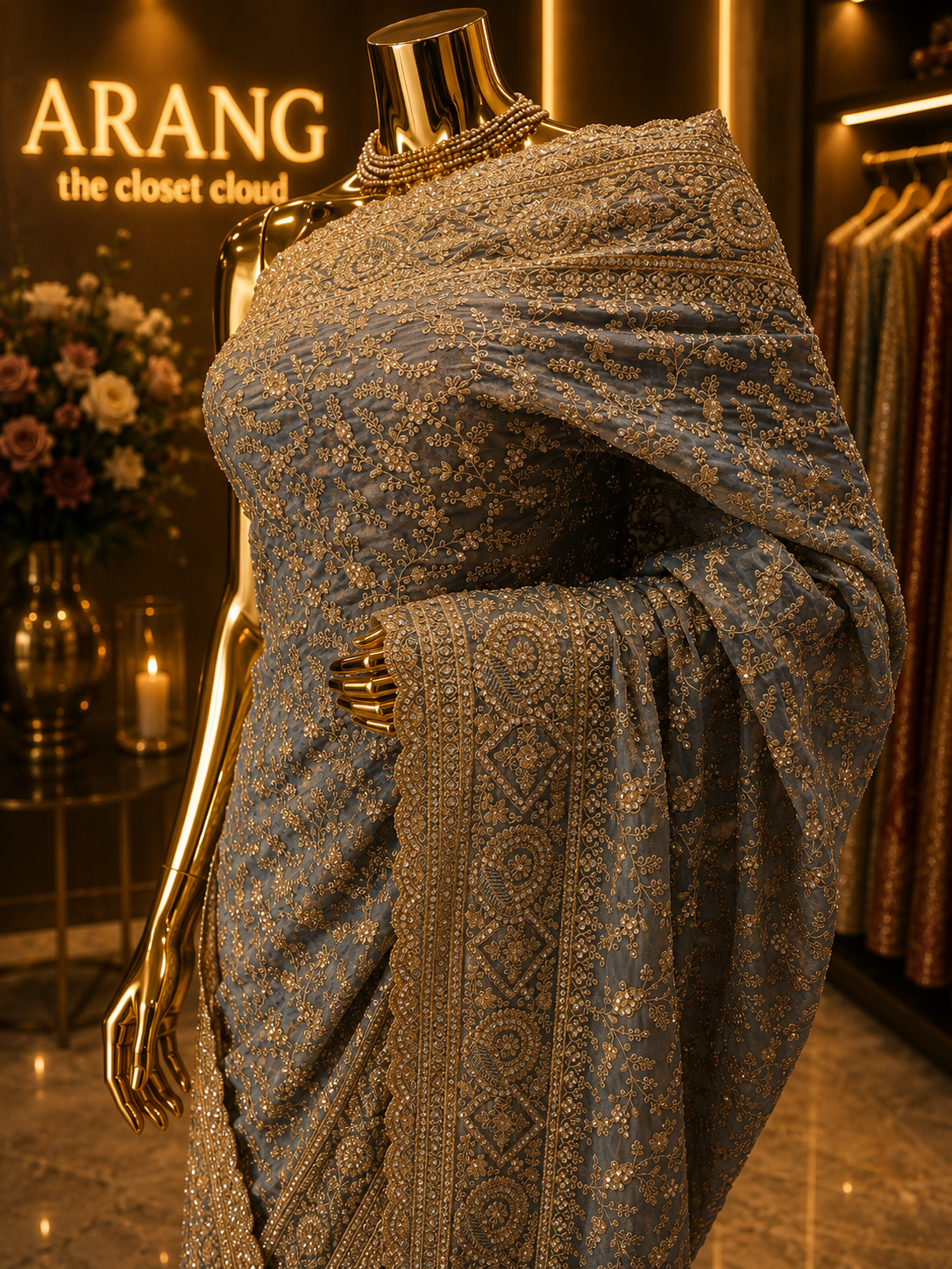 “The Blue Angel” Premium Designer Saree