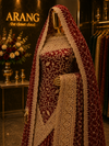 “The Royal Maroon” Vol 2 Premium Designer Saree with Veil
