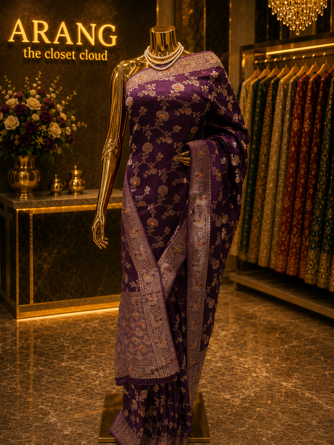 "The Royal Purple" Banarasi Silk Saree