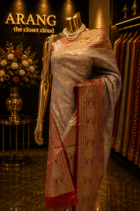 "The Dusty Rose" Premium Banarasi Silk Saree
