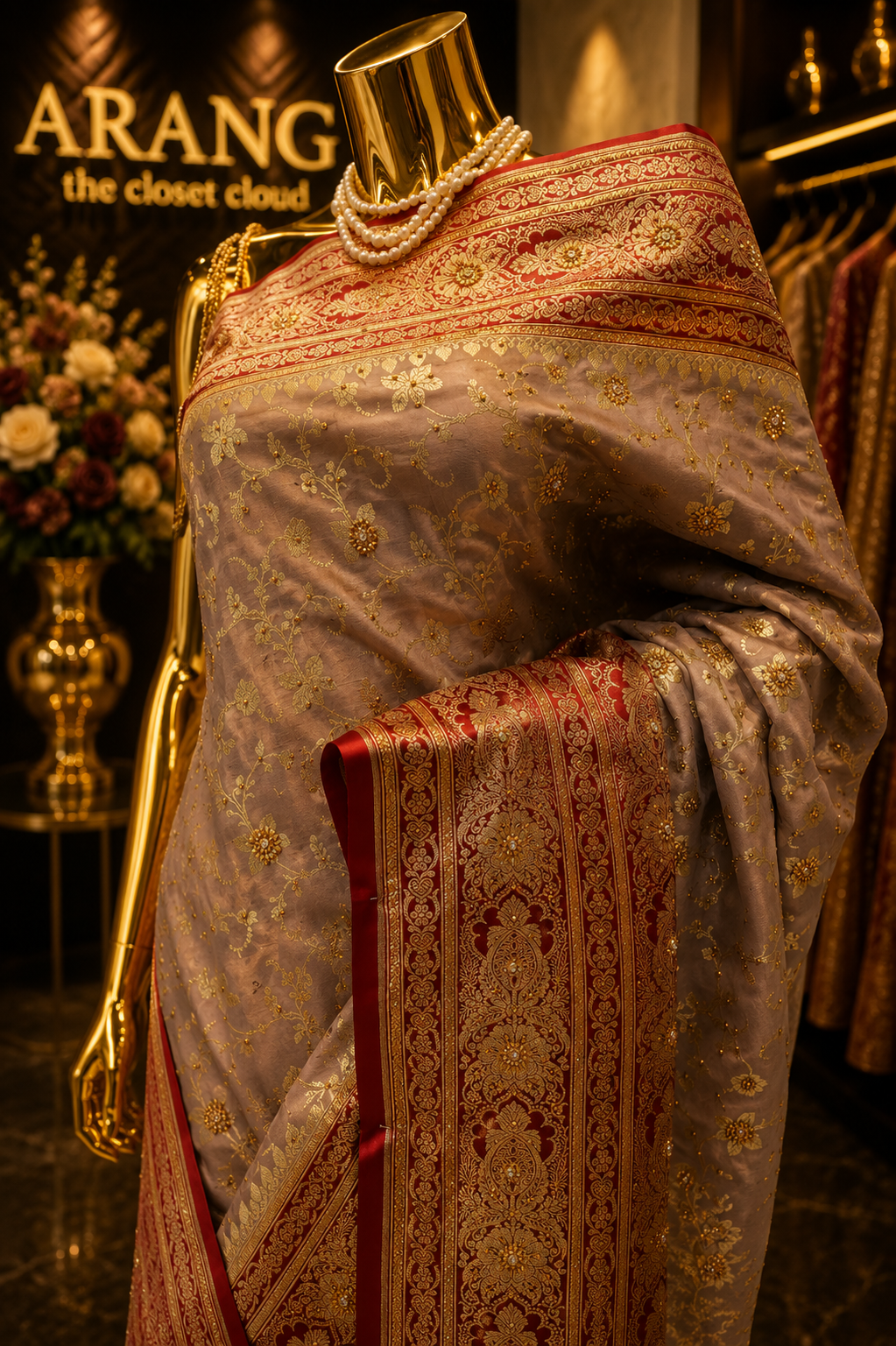 "The Dusty Rose" Premium Banarasi Silk Saree