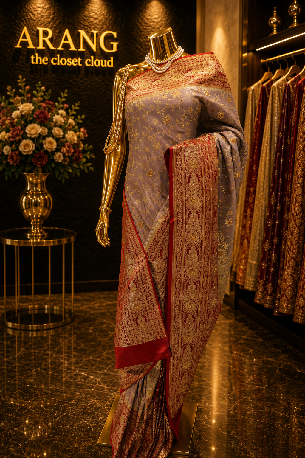 "The Dusty Rose" Premium Banarasi Silk Saree