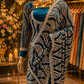 "The Deep Teal Blue" Premium Designer Saree