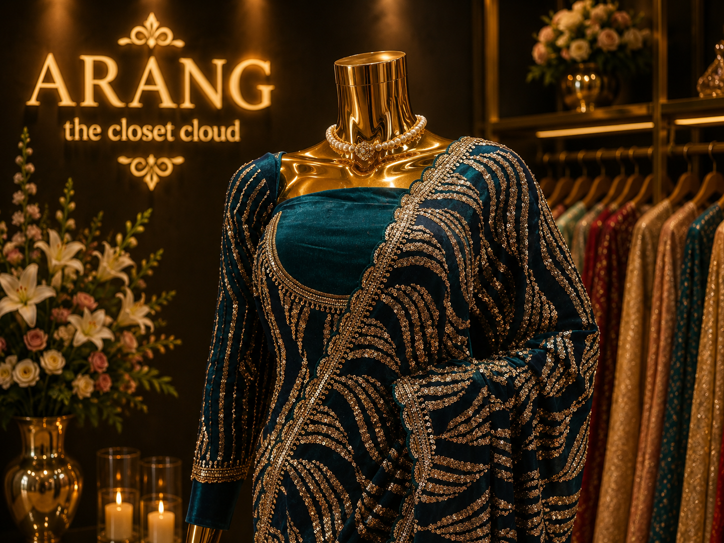 "The Deep Teal Blue" Premium Designer Saree