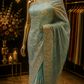 “The Ethereal Aqua” Premium Designer Saree