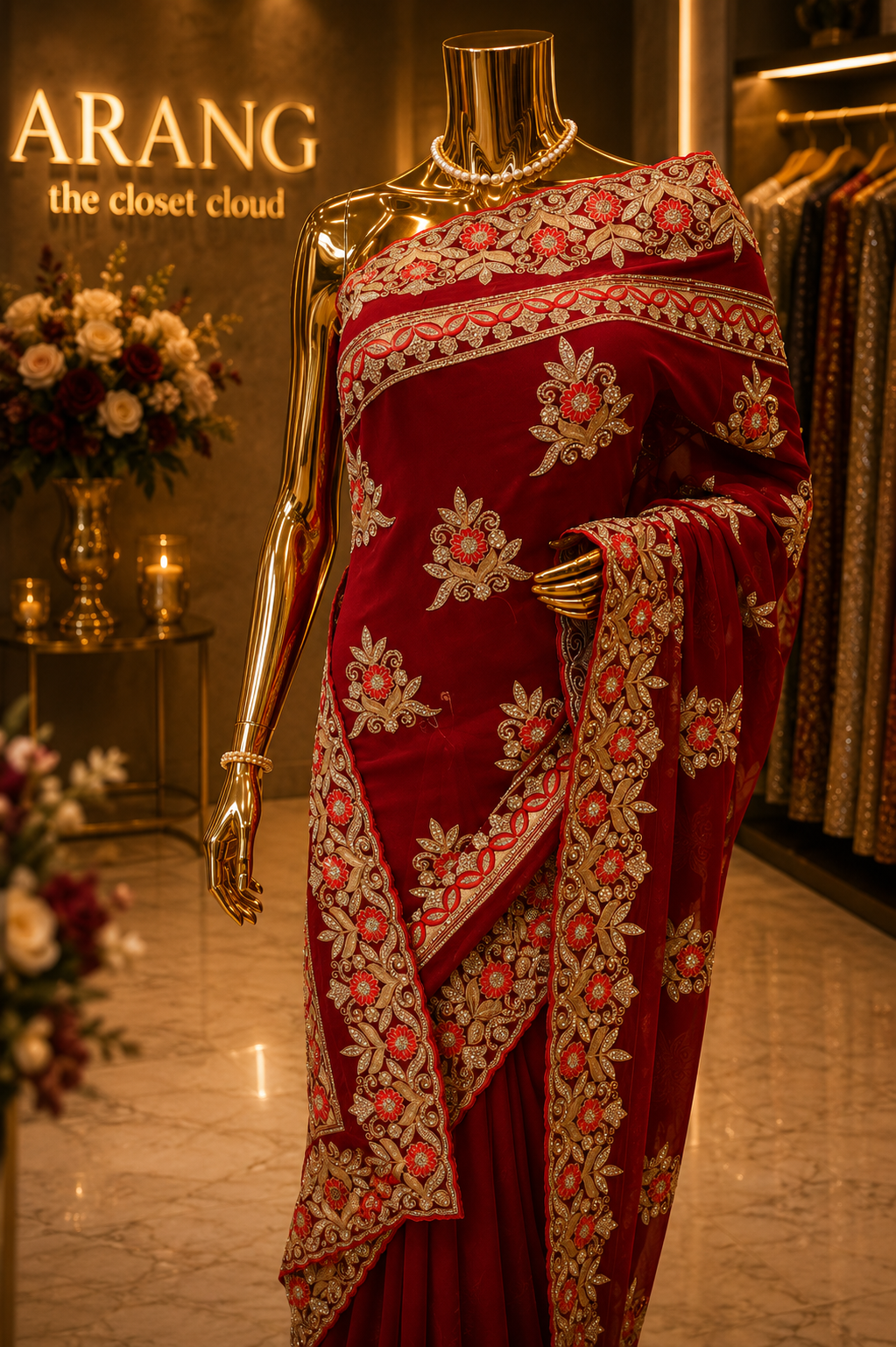“The Royal Red” Premium Designer Saree