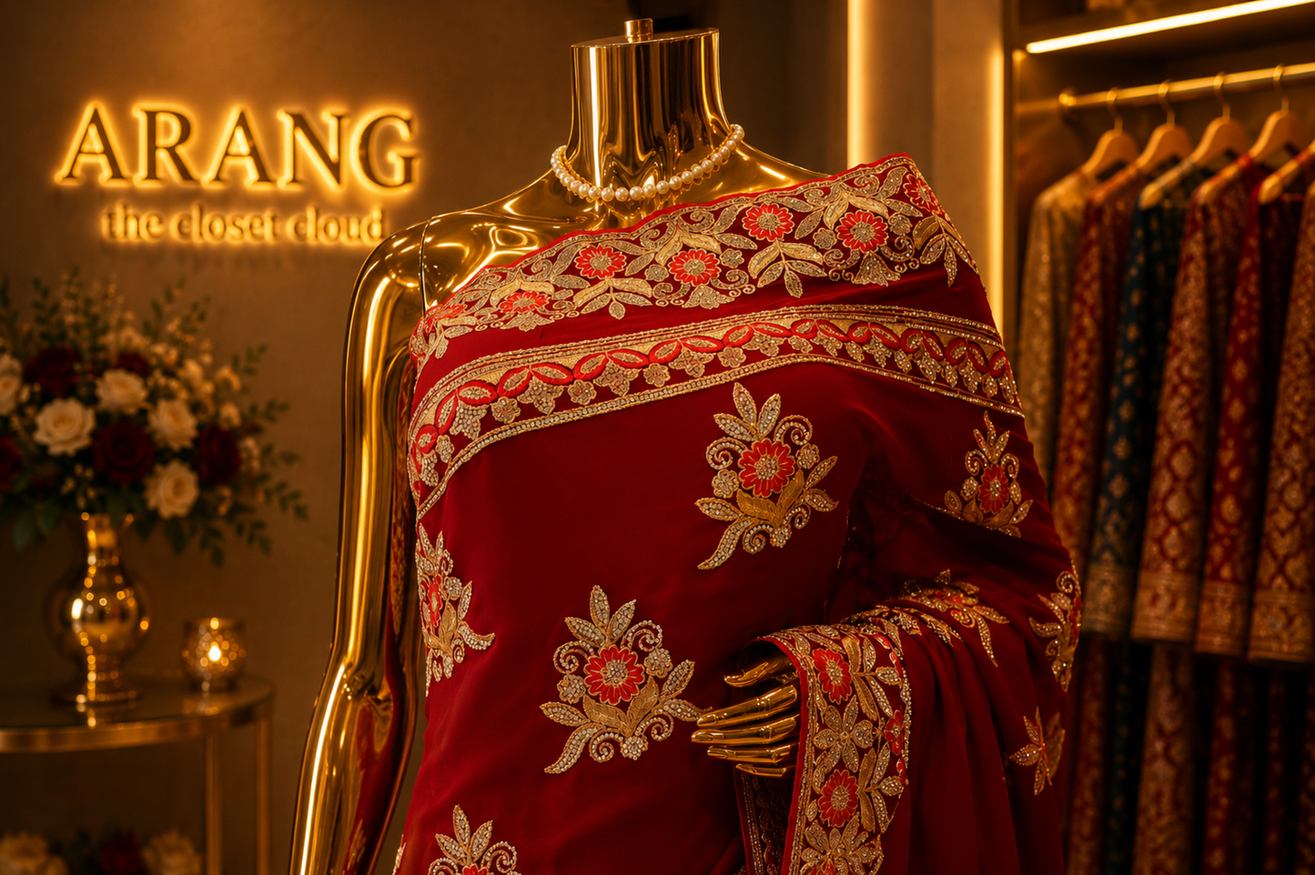 “The Royal Red” Premium Designer Saree