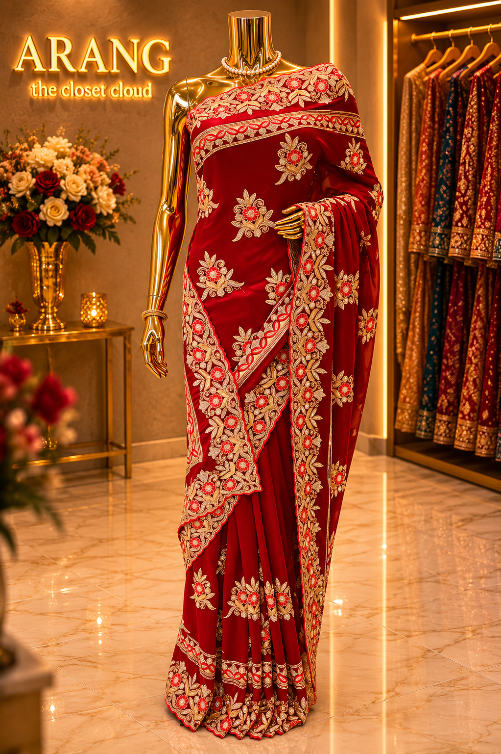 “The Royal Red” Premium Designer Saree