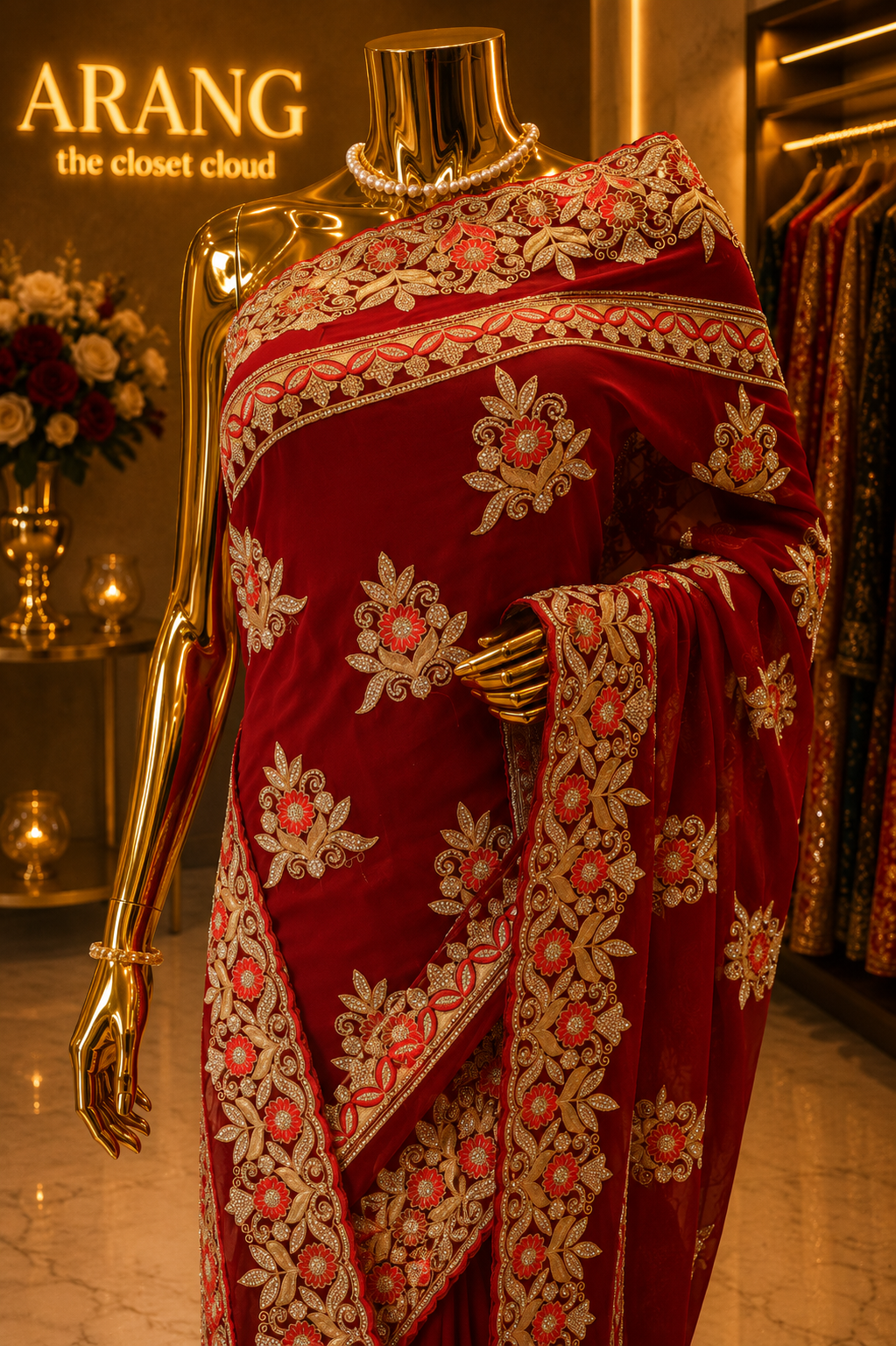 “The Royal Red” Premium Designer Saree