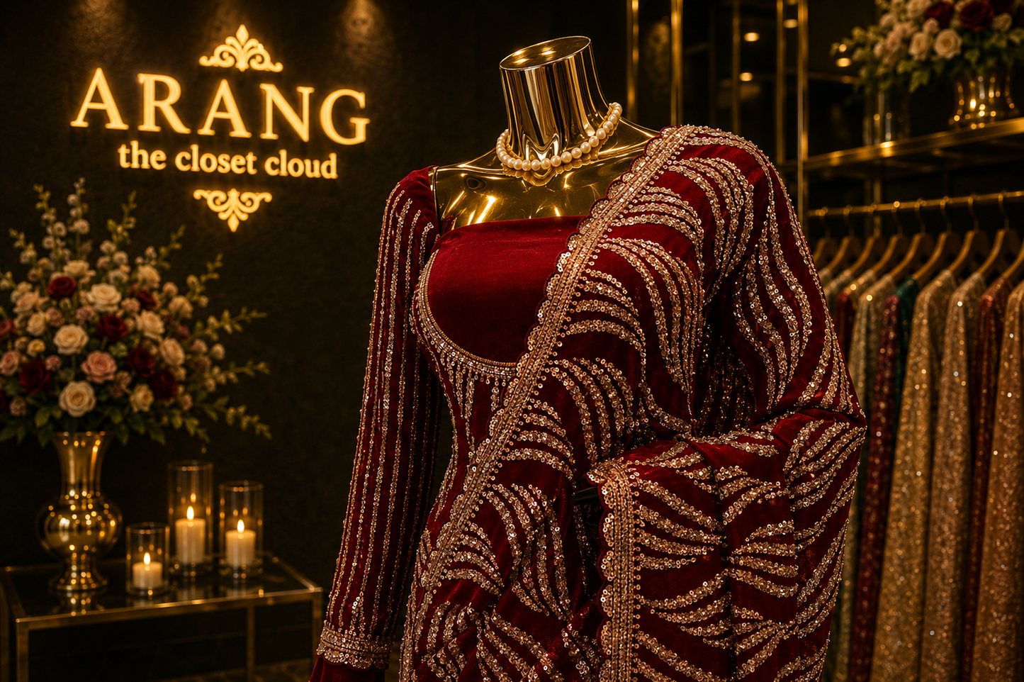 "The Luxury Maroon" Premium Designer Saree