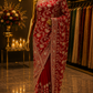 “The Luxury Crimson Red" Premium Designer Saree