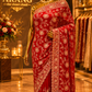 “The Luxury Crimson Red" Premium Designer Saree
