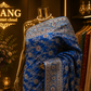 "The Royal Sapphire Blue" Premium Bridal Banarasi Silk Saree
