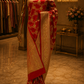 "The Epitome of Bridal Red" Premium Banarasi Silk Saree