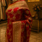 "The Epitome of Bridal Red" Premium Banarasi Silk Saree