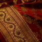 "The Epitome of Bridal Red" Premium Banarasi Silk Saree
