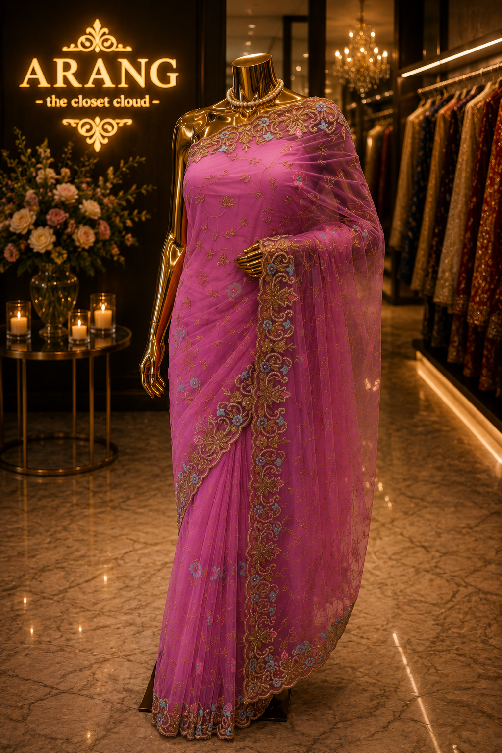 "The Orchid Pink" Premium Handcrafted Saree