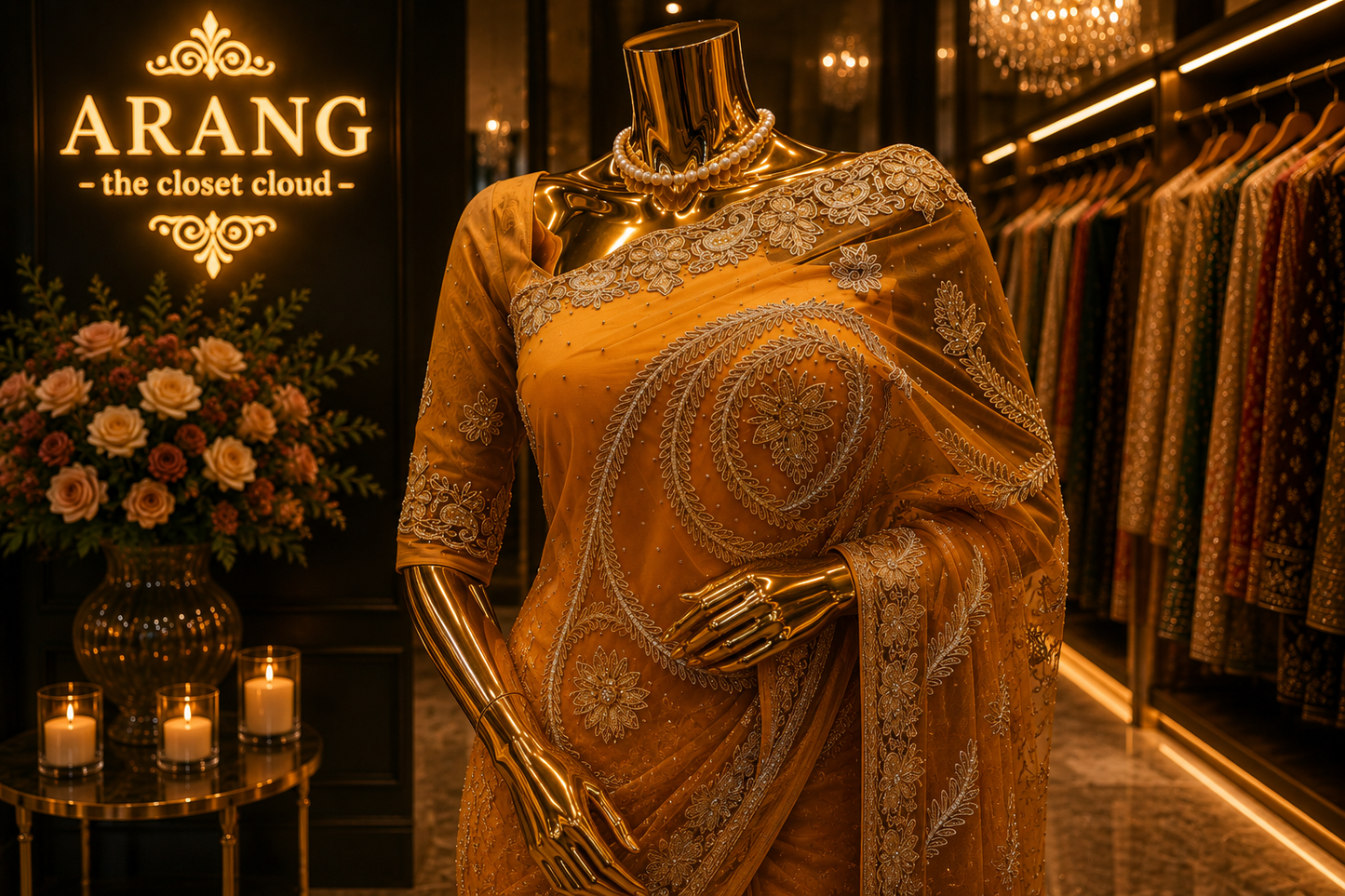 "The Mustard Gold" Premium Handcrafted Saree