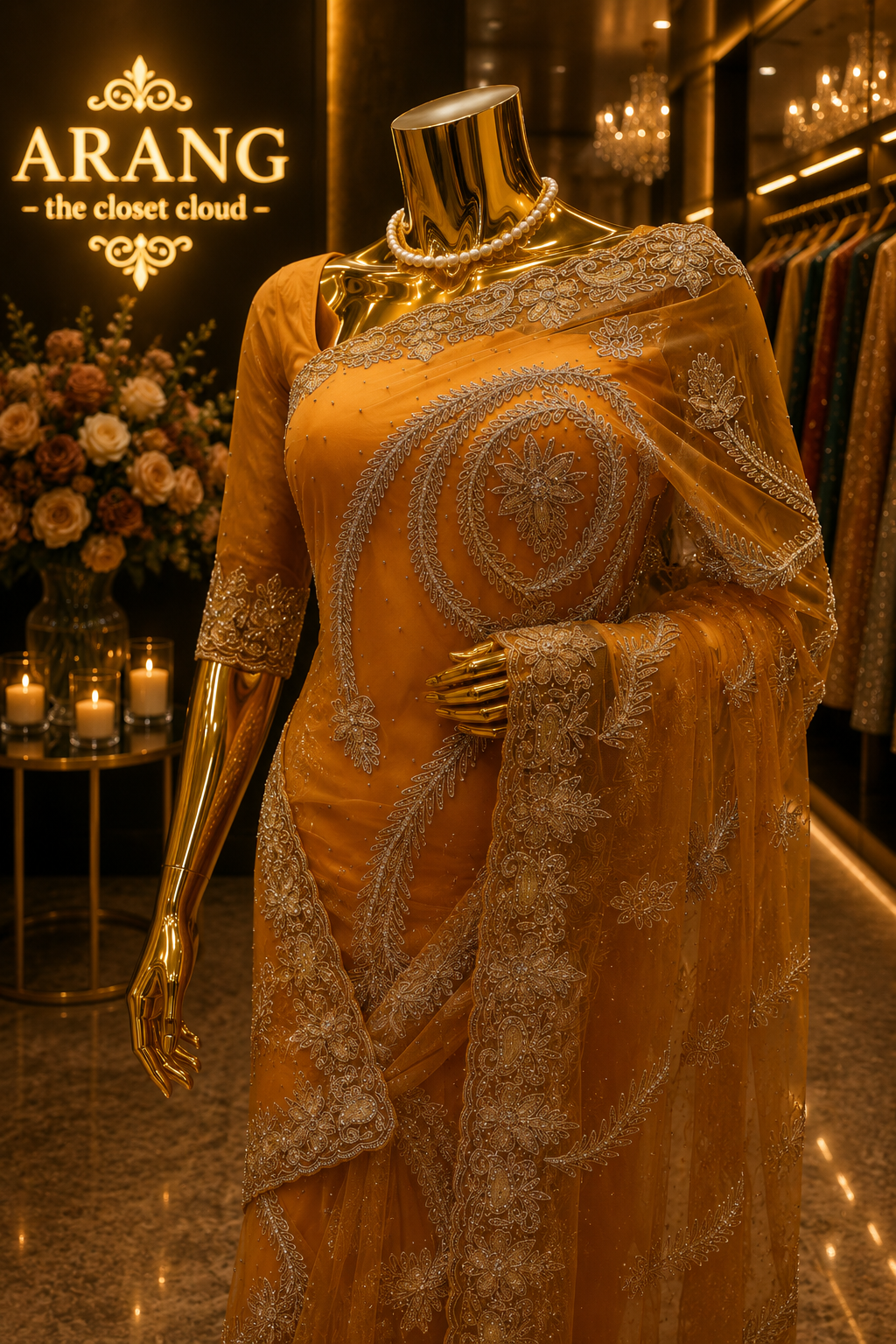 "The Mustard Gold" Premium Handcrafted Saree