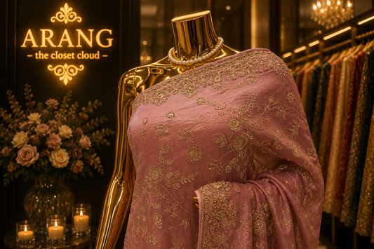 "The Dusty Mauve" Premium Designer Saree