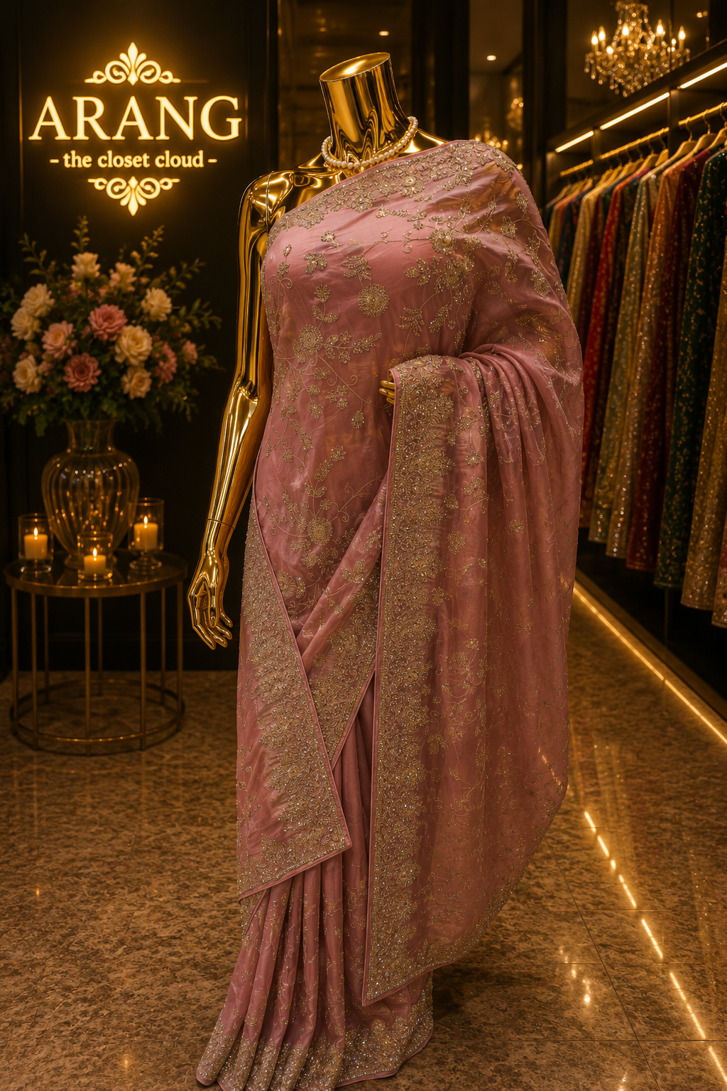 "The Dusty Mauve" Premium Designer Saree