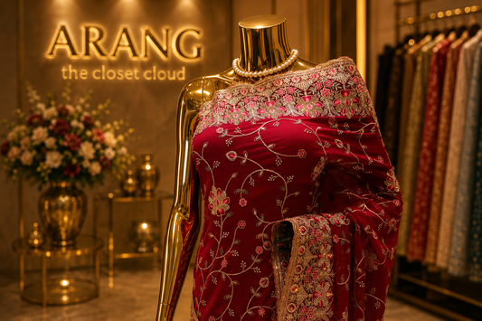 “The Rubine Pink" Premium Designer Saree