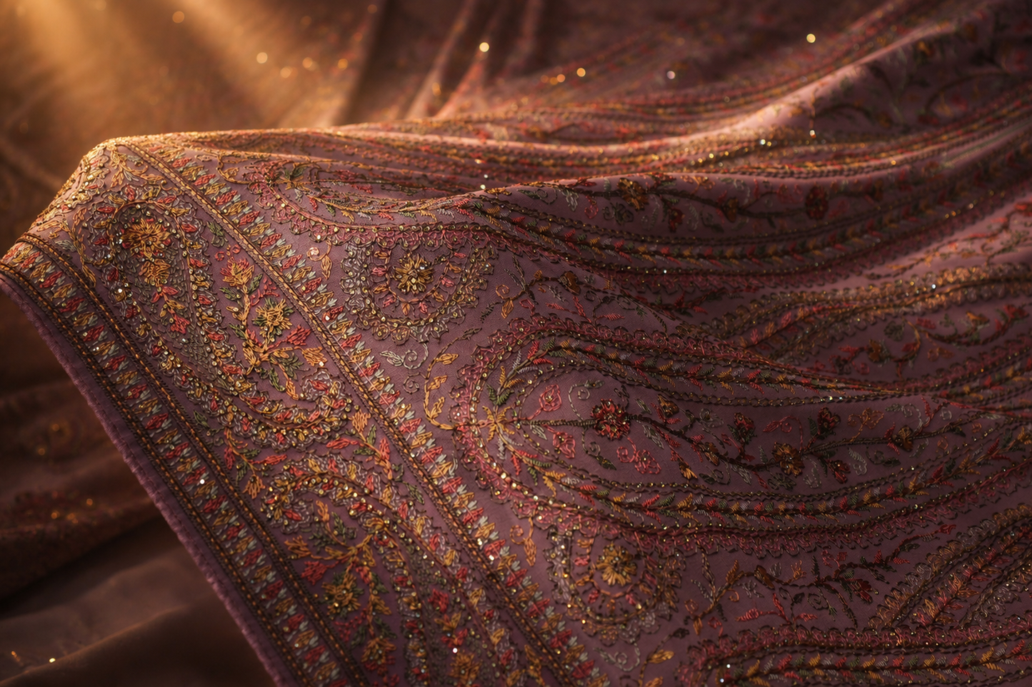 "The Sophisticated Mauve" Designer Rajwadi Saree