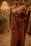 “The Terracotta” Premium Banarasi Khaddi Georgette Saree
