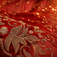 The Cincinnati Red" Premium Designer Saree