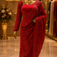 "The Persian Red" Premium Designer Saree
