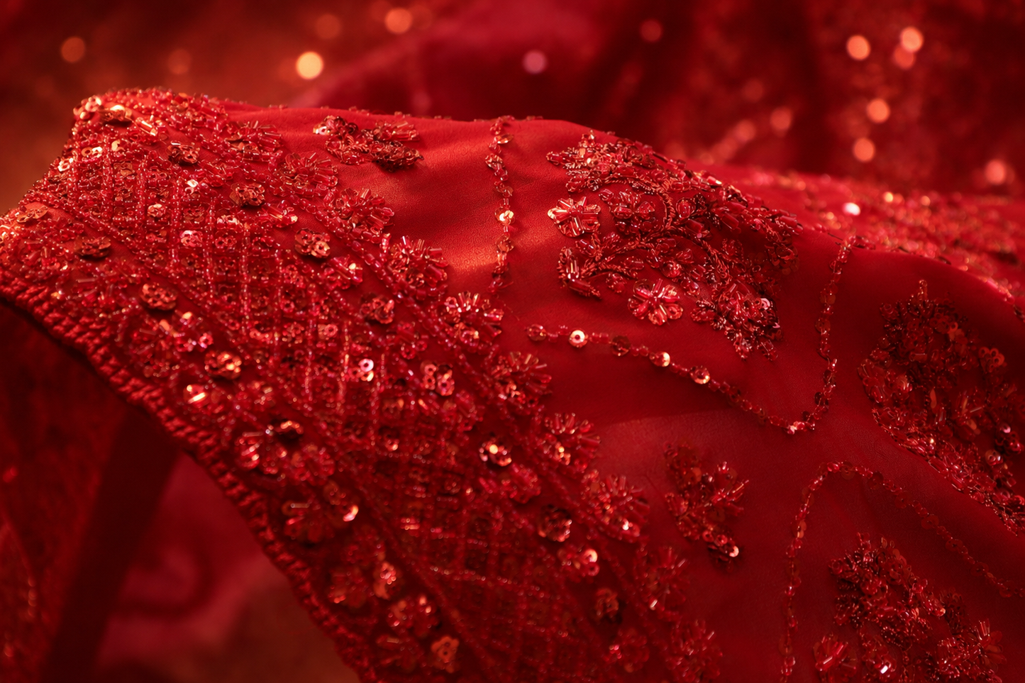 "The Persian Red" Premium Designer Saree