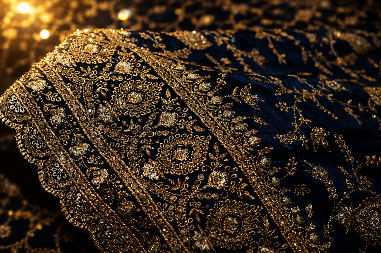 "The Deep Prussian Blue " Premium Designer with Veil