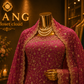 "The Deep Rose Pink" Premium Designer Saree with Veil