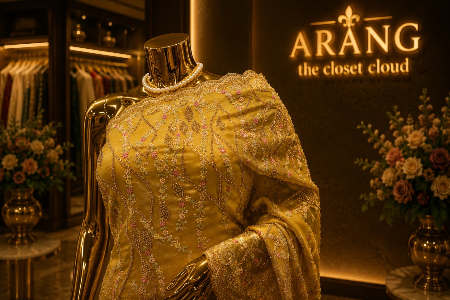"The Persian Gold" Premium Designer Saree