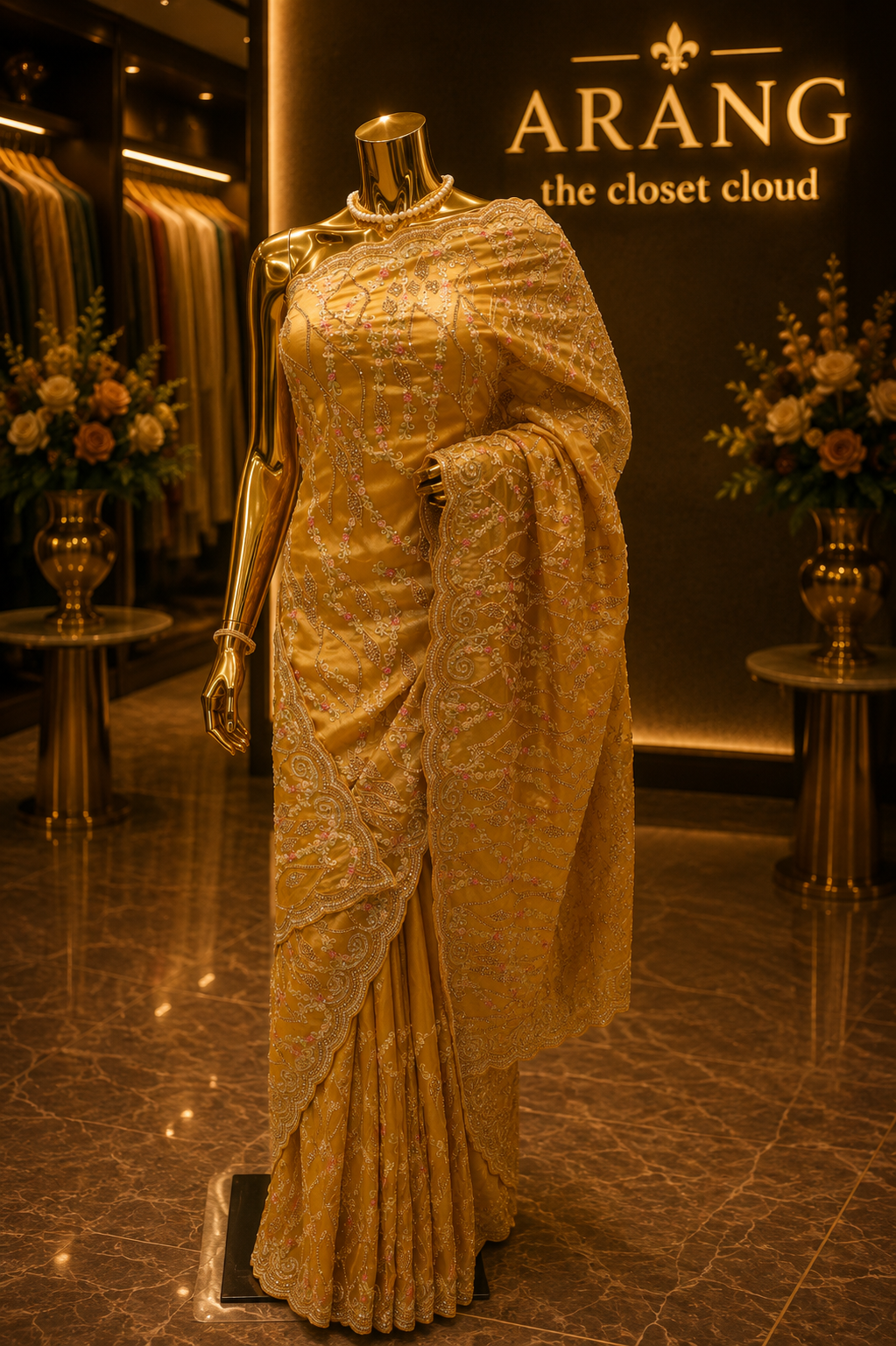 "The Persian Gold" Premium Designer Saree