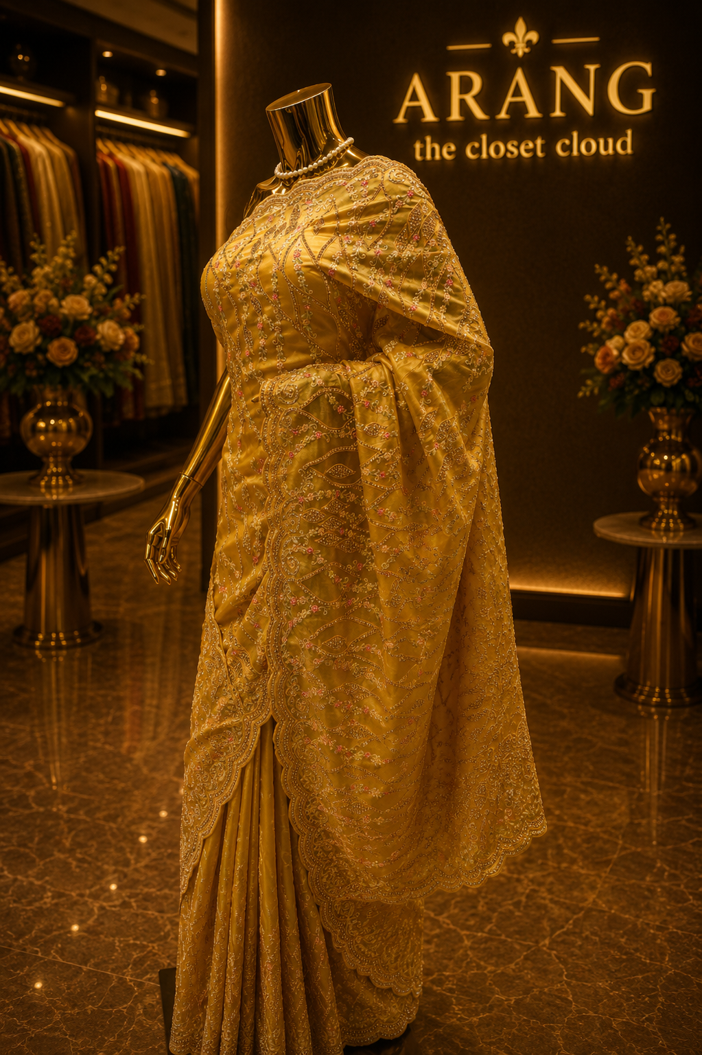 "The Persian Gold" Premium Designer Saree