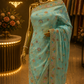 "The Aqua Sage" Premium Antique Hand-Crafted Banarasi Silk Saree