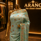 "The Aqua Sage" Premium Antique Hand-Crafted Banarasi Silk Saree