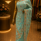 "The Aqua Sage" Premium Antique Hand-Crafted Banarasi Silk Saree